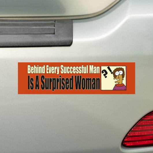 Succesvolle Man Bumpersticker (Op auto)