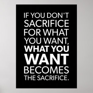 Succesvolle motivatie - offeren voor wat je wilt poster