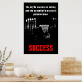 Succesvolle Motivatie training voor odybuilding Poster (Keuken)