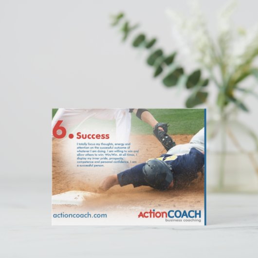 Succesvolle postkaart (Staand voorkant)