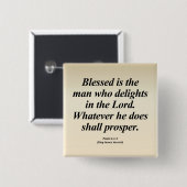 Succesvolle Psalm 1:1-3 Abbrev Vierkante Button 5,1 Cm (Voorkant /achterkant)