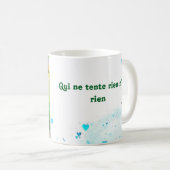 Succesvolle thee, warm eten, mooie kop (Voorkant rechts)