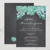 Succesvolle uitnodiging van Chalkboard verrassings (Voorkant / Achterkant)