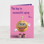 'Succesvolle vergrijzing'-vogelkaart Bedankkaart (Voorkant)