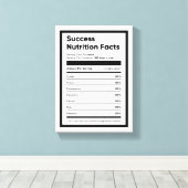 Succesvolle voedingsfactoren Motivatie wandkunst Canvas Afdruk (Insitu (Houten vloer))