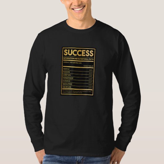 Succesvolle voedingsinformatie en feiten klaren de t-shirt (Voorkant)