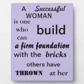 Succesvolle Voman Plaque Fotoplaat (Voorkant)