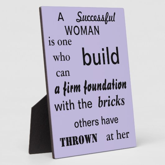 Succesvolle Voman Plaque Fotoplaat (Zijkant)