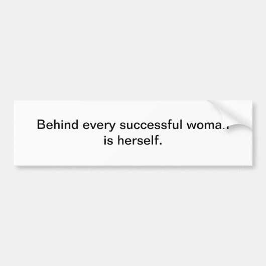 Succesvolle vrouw. Bumpersticker (Voorkant)