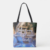 Succesvolle vrouw macht citaat gouden coach foto tote bag (Achterkant)