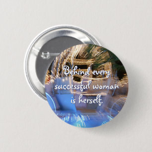 Succesvolle vrouw power quote gouden coach foto ve ronde button 5,7 cm