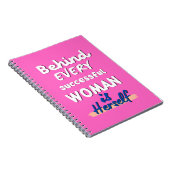 Succesvolle Vrouw Schrijfblok Notitieboek (Rechterzijde)