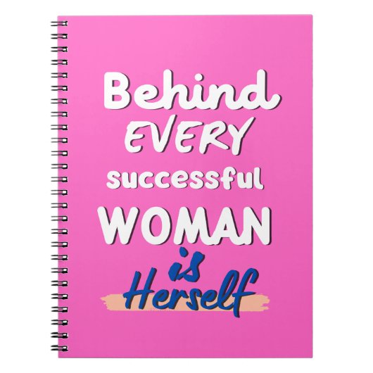Succesvolle Vrouw Schrijfblok Notitieboek (Voorkant)
