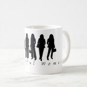 Succesvolle Vrouw Silhouet Koffiemok (Voorkant rechts)