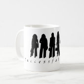 Succesvolle Vrouw Silhouet Koffiemok (Voorkant links)