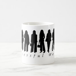 Succesvolle Vrouw Silhouet Koffiemok