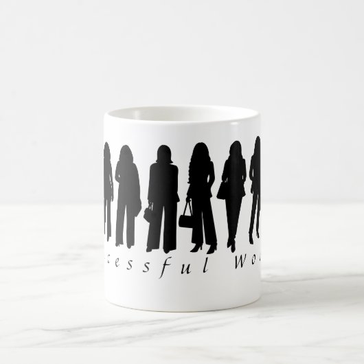 Succesvolle Vrouw Silhouet Koffiemok (Center)