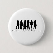 Succesvolle Vrouw Silhouet Ronde Knop Button 5,7 Cm (Voorkant)