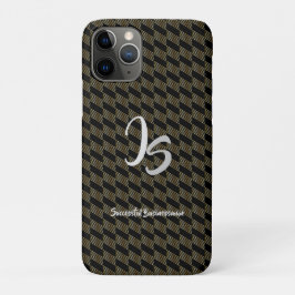 "Succesvolle zakenman" Personal Gold Monogram Case-Mate iPhone Case