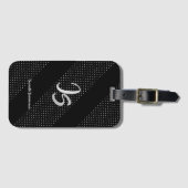 "Succesvolle zakenman" Personal Silver Monogram Bagagelabel (Voorkant (horizontaal))