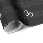 Succesvolle zakenman Personal Silver Monogram Cadeaupapier (Rol Hoek)