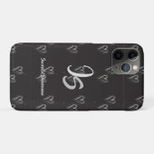 "Succesvolle zakenman" Personal Silver Monogram Case-Mate iPhone Case (Achterkant (horizontaal))
