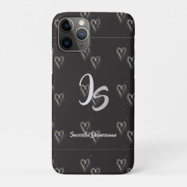 "Succesvolle zakenman" Personal Silver Monogram Case-Mate iPhone Case