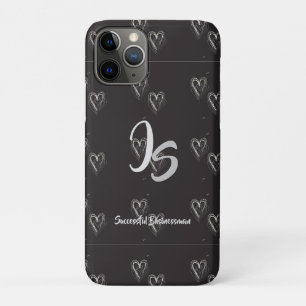 "Succesvolle zakenman" Personal Silver Monogram Case-Mate iPhone Case
