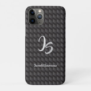 "Succesvolle zakenman" Personal Silver Monogram Case-Mate iPhone Case