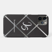 "Succesvolle zakenman" Personal Silver Monogram Case-Mate iPhone Case (Achterkant (horizontaal))