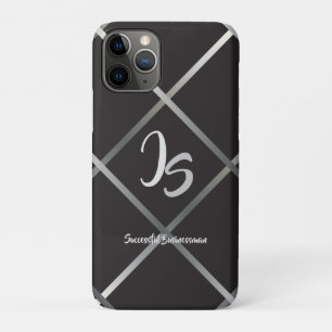 "Succesvolle zakenman" Personal Silver Monogram Case-Mate iPhone Case