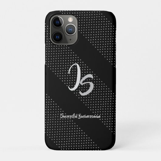 "Succesvolle zakenman" Personal Silver Monogram Case-Mate iPhone Case (Achterkant)