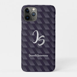 "Succesvolle zakenman" Personal Silver Monogram Case-Mate iPhone Case