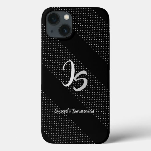 "Succesvolle zakenman" Personal Silver Monogram Case-Mate iPhone Case (Achterkant)