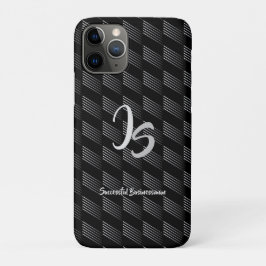 "Succesvolle zakenman" Personal Silver Monogram Case-Mate iPhone Case