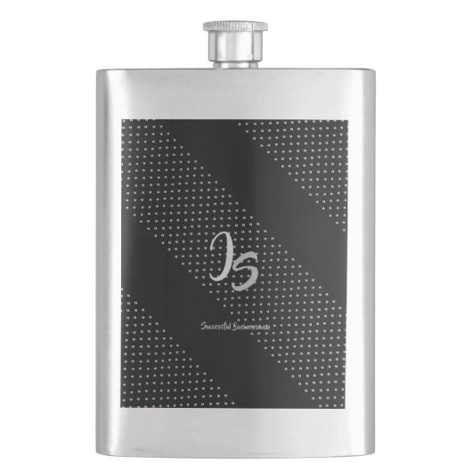 "Succesvolle zakenman" Personal Silver Monogram Flacon (Voorkant)