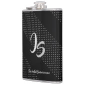 "Succesvolle zakenman" Personal Silver Monogram Heupfles (Links)