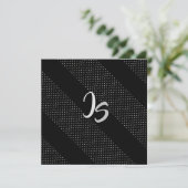 Succesvolle zakenman Personal Silver Monogram Kaart (Staand voorkant)