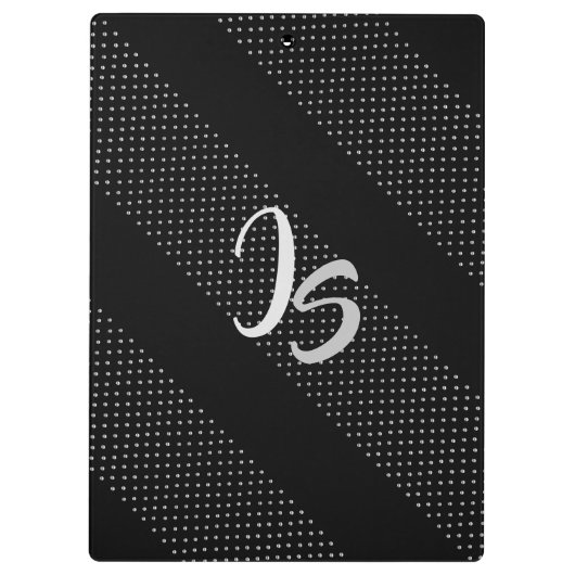 "Succesvolle zakenman" Personal Silver Monogram Klembord (Achterkant)