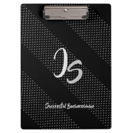 "Succesvolle zakenman" Personal Silver Monogram Klembord