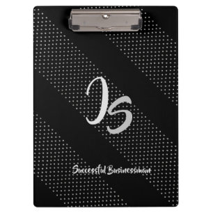 "Succesvolle zakenman" Personal Silver Monogram Klembord