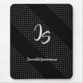 "Succesvolle zakenman" Personal Silver Monogram Muismat (Voorkant)