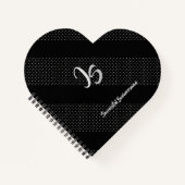 "Succesvolle zakenman" Personal Silver Monogram Notitieboek (Voorkant)