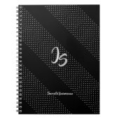 "Succesvolle zakenman" Personal Silver Monogram Notitieboek (Voorkant)