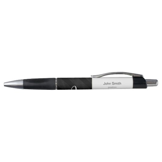 Succesvolle zakenman Personal Silver Monogram Pen (Bovenkant)