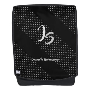 "Succesvolle zakenman" Personal Silver Monogram Rugtassen