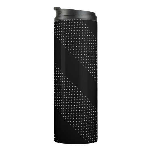 "Succesvolle zakenman" Personal Silver Monogram Thermosbeker (Geroteerd rechts)