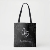 "Succesvolle zakenman" Personal Silver Monogram Tote Bag (Voorkant)