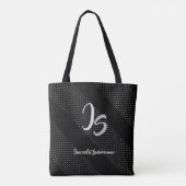 "Succesvolle zakenman" Personal Silver Monogram Tote Bag (Achterkant)
