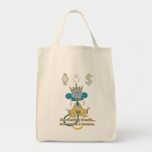 Succesvolle Zen Apen Baas Kunst Tote Bag (Voorkant)